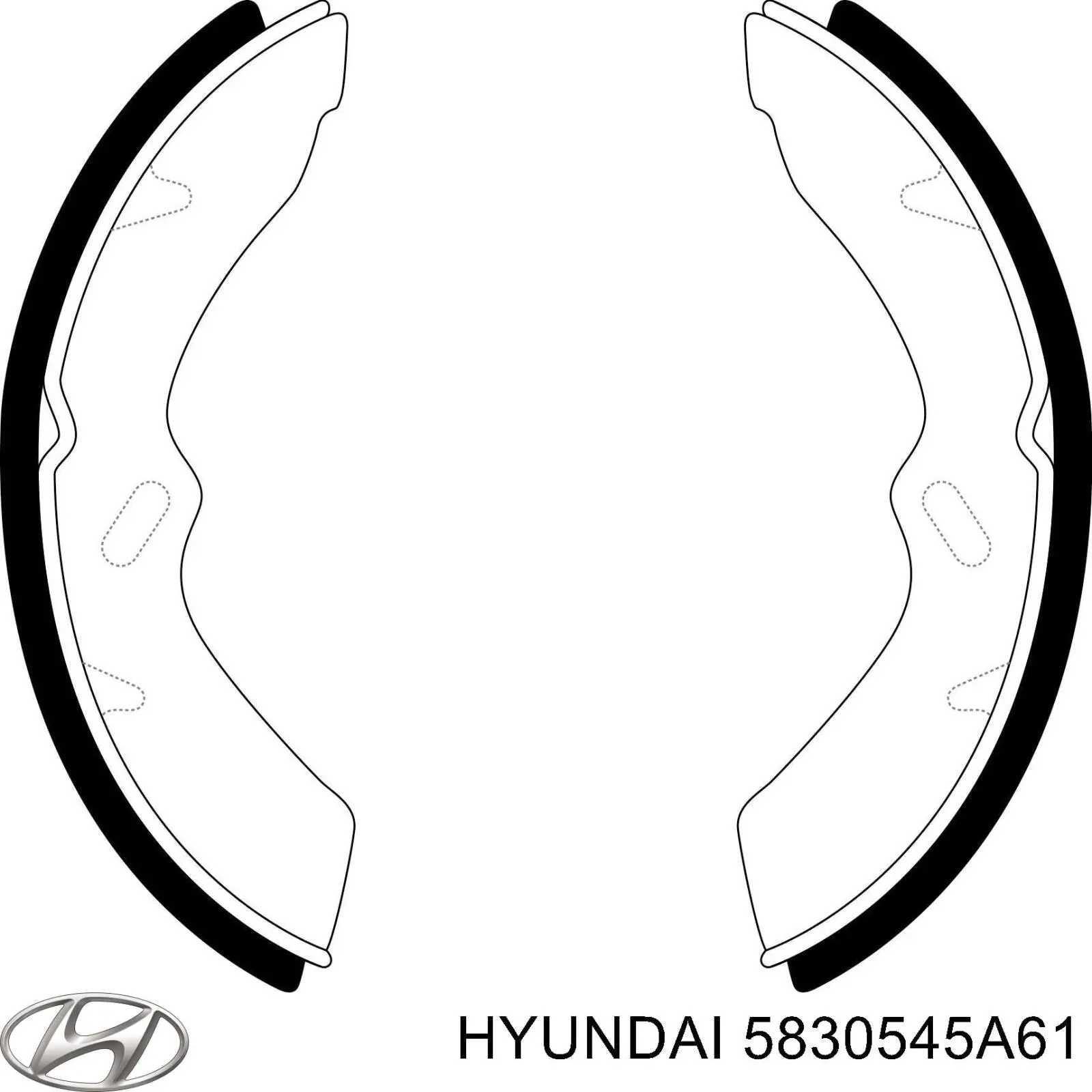 5830545A61 Hyundai/Kia zapatas de frenos de tambor traseras