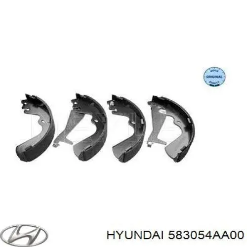 583054AA00 Hyundai/Kia zapatas de frenos de tambor traseras