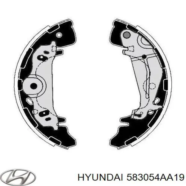 583054AA19 Hyundai/Kia zapatas de frenos de tambor traseras