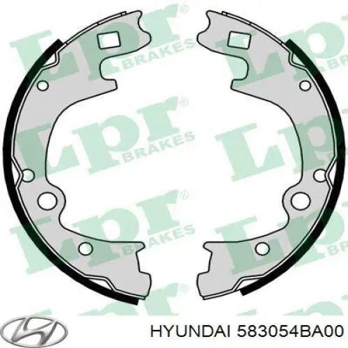 Zapatas de freno 583054BA00 Hyundai/Kia