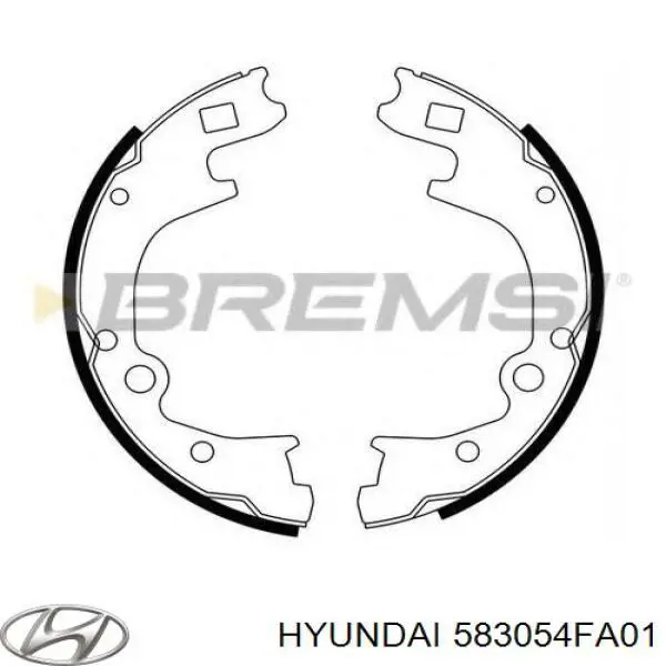 583054FA01 Hyundai/Kia zapatas de frenos de tambor traseras