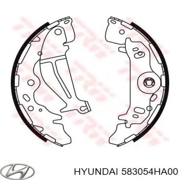 583054HA00 Hyundai/Kia zapatas de frenos de tambor traseras