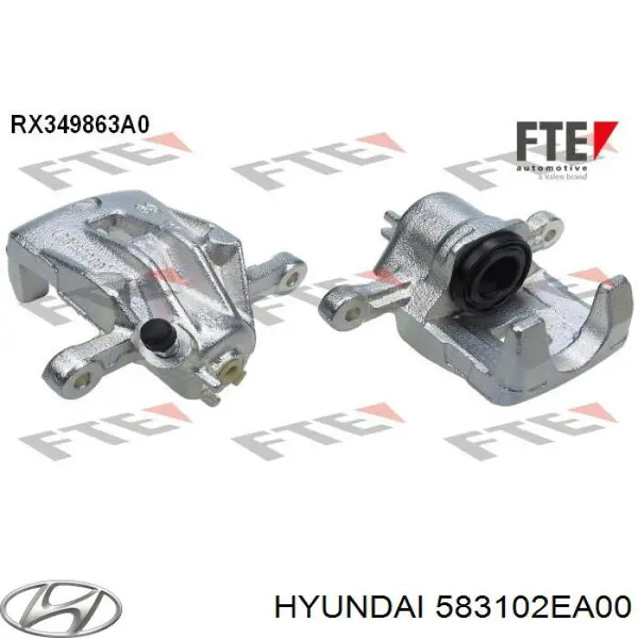 583102EA00 Hyundai/Kia pinza de freno trasera izquierda