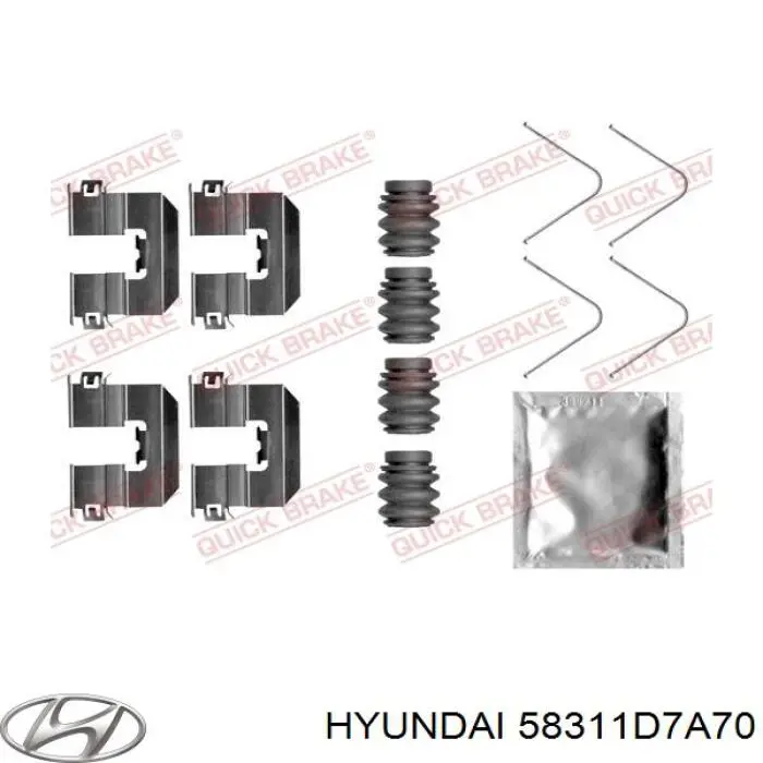 58311D7A70 Hyundai/Kia pinza de freno trasero derecho