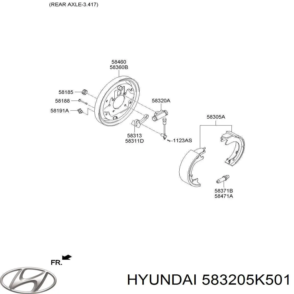 Bombín de freno de rueda trasero Hyundai County 