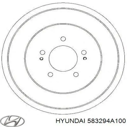 583294A100 Hyundai/Kia freno de tambor trasero