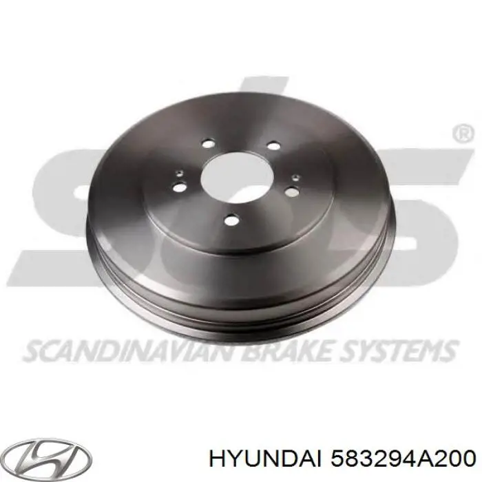 Tambor de freno trasero 583294A200 Hyundai/Kia