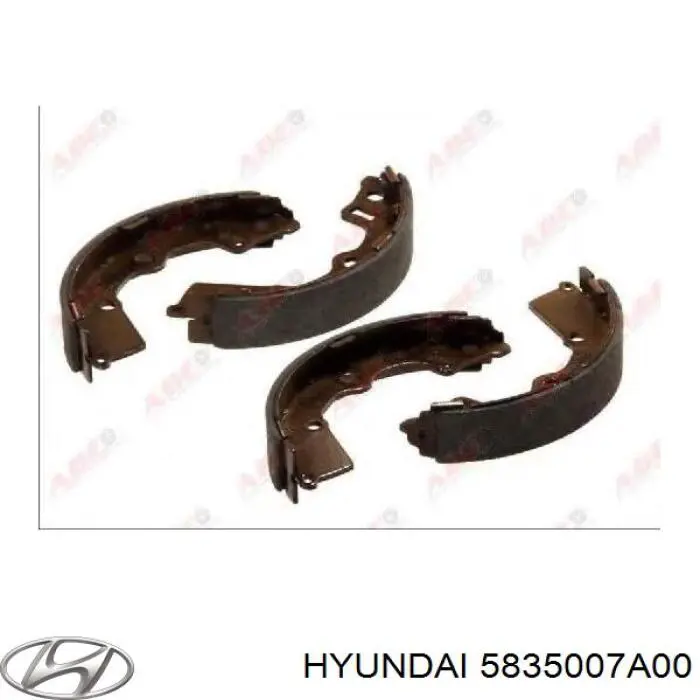 5835007A00 Hyundai/Kia Zapatas de freno de tambor traseras