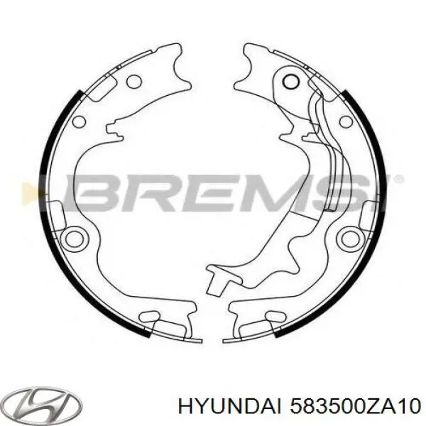 583500ZA10 Hyundai/Kia Zapatas de freno de estacionamiento