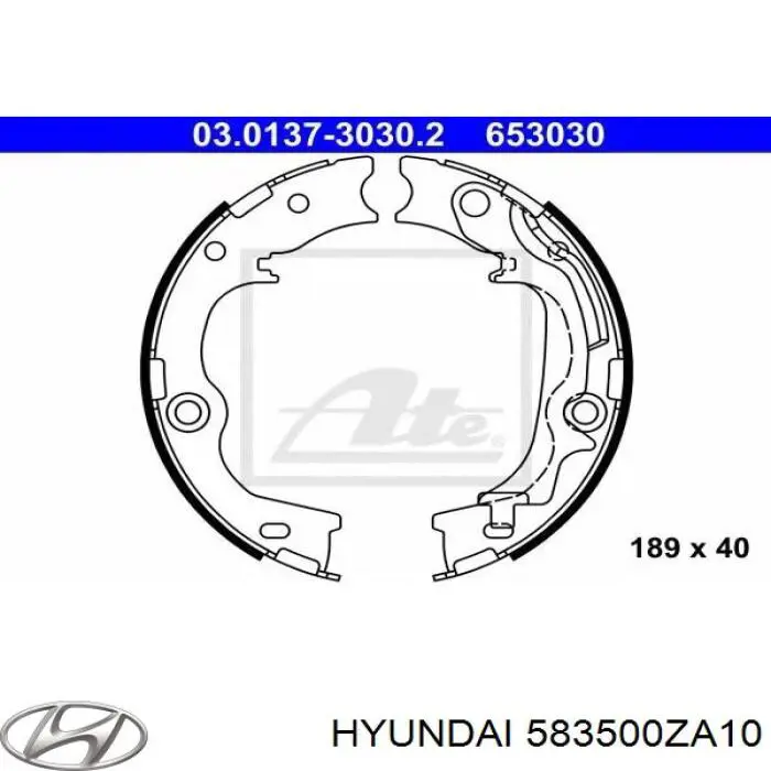 Comprar 583500ZA10 Hyundai/Kia Juego de zapatas de frenos, freno de estacionamiento