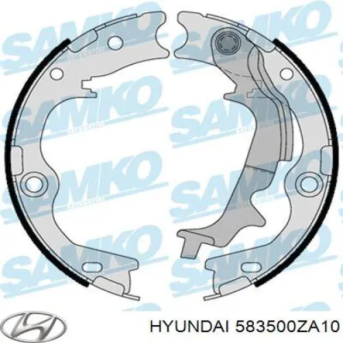 Zapatas de freno de mano 583500ZA10 Hyundai/Kia