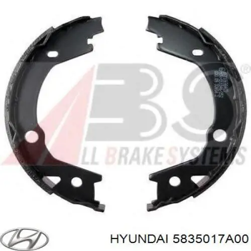 5835017A00 Hyundai/Kia zapatas de freno de mano