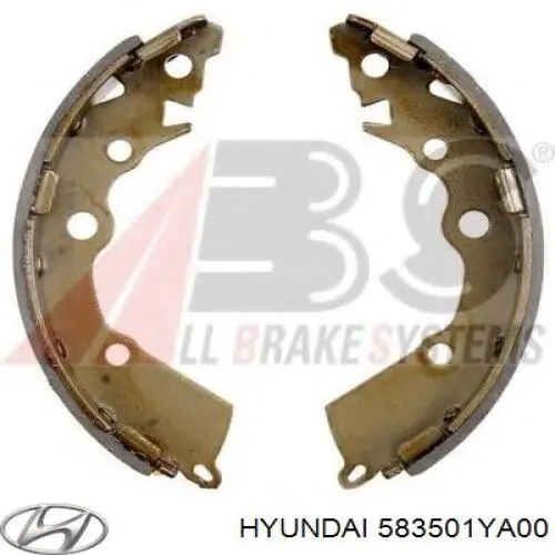 583501YA00 Hyundai/Kia Zapatas de freno de tambor traseras