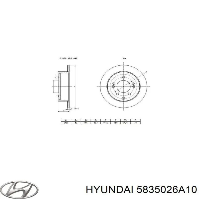 Comprar 5835026A10 Hyundai/Kia Juego de zapatas de frenos, freno de estacionamiento