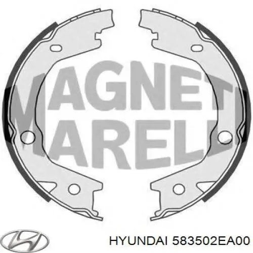 Zapatas de freno de mano 583502EA00 Hyundai/Kia