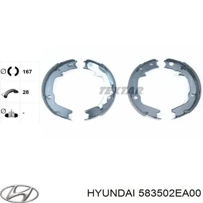 Comprar 583502EA00 Hyundai/Kia Juego de zapatas de frenos, freno de estacionamiento