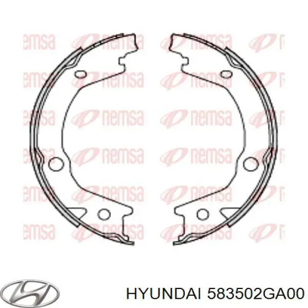 583502GA00 Hyundai/Kia zapatas de frenos de tambor traseras