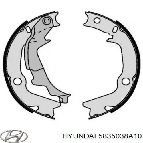 5835038A10 Hyundai/Kia juego de zapatas de frenos, freno de estacionamiento