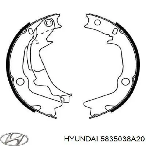 5835038A20 Hyundai/Kia zapatas de freno de mano