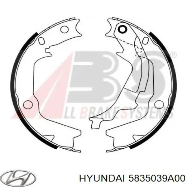 5835039A00 Hyundai/Kia zapatas de freno de mano