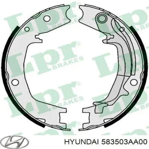 583503AA00 Hyundai/Kia zapatas de frenos de tambor traseras