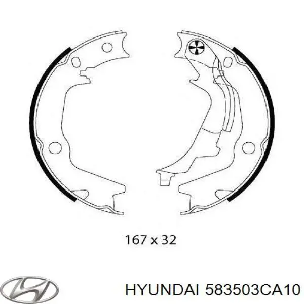 583503CA10 Hyundai/Kia juego de zapatas de frenos, freno de estacionamiento