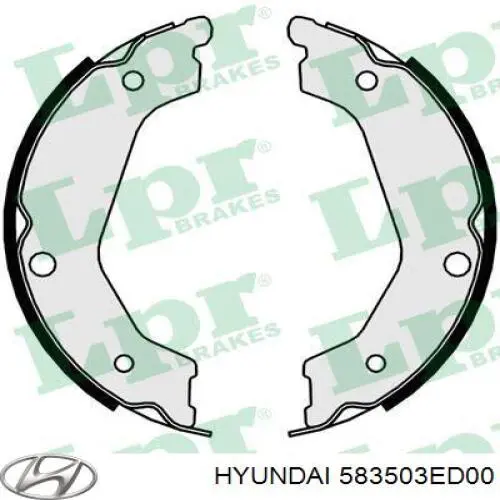 583503ED00 Hyundai/Kia juego de zapatas de frenos, freno de estacionamiento