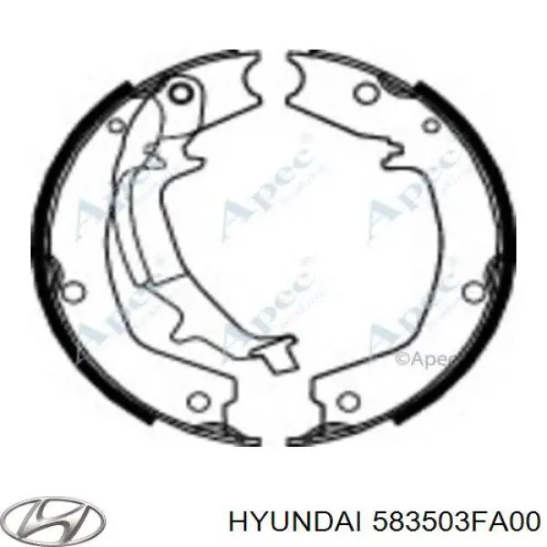 583503FA00 Hyundai/Kia zapatas de freno de mano