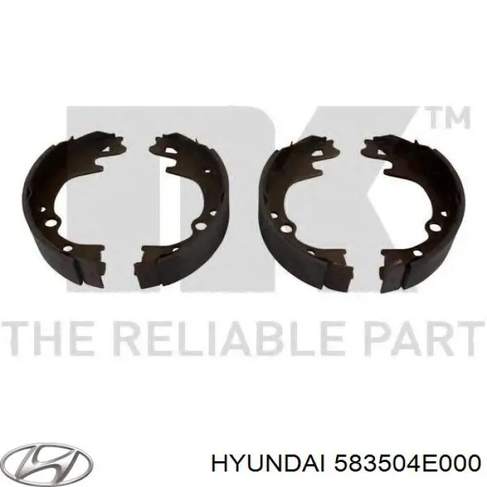 Zapatas de freno 583504E000 Hyundai/Kia