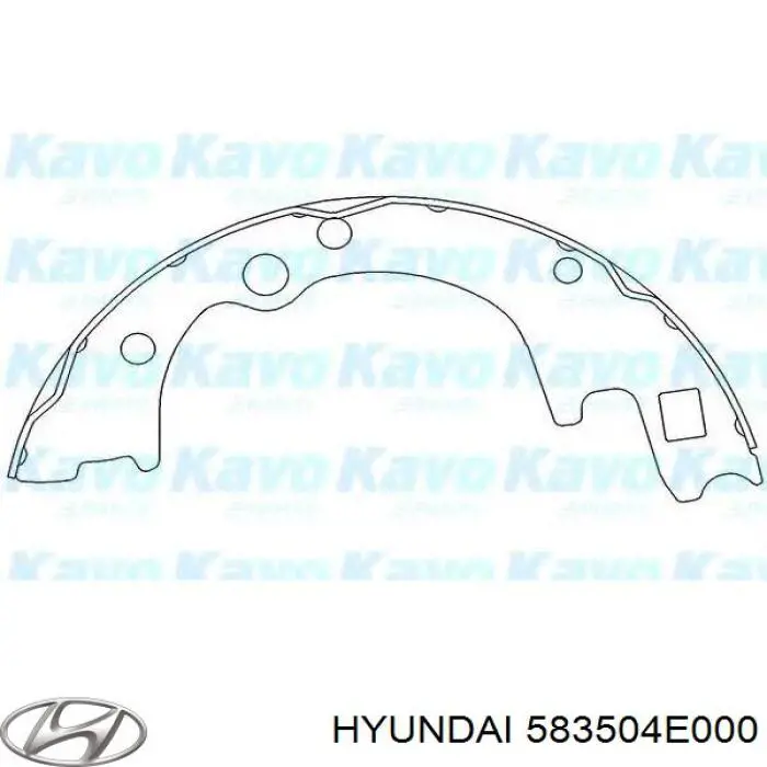 583504E000 Hyundai/Kia Zapatas de freno de tambor traseras