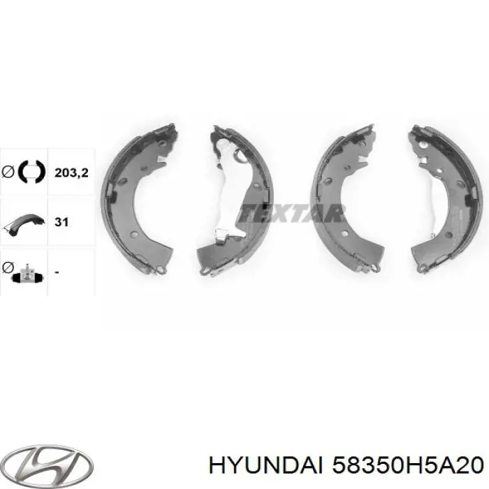 Zapatas de freno de tambor traseras Hyundai/Kia 58350H5A20 precio, desde 31,04 EUR
