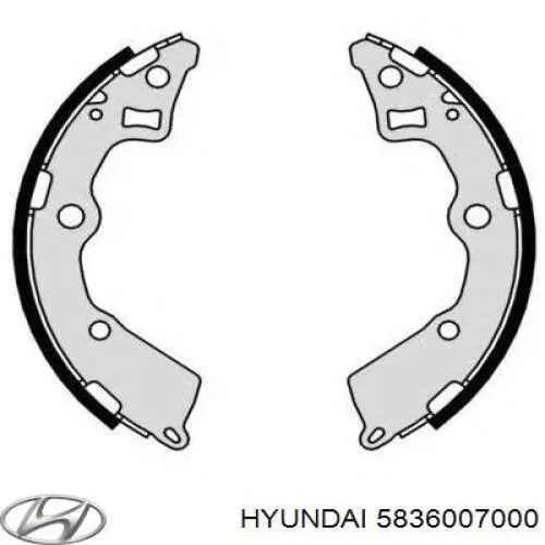 5836007000 Hyundai/Kia zapatas de frenos de tambor traseras