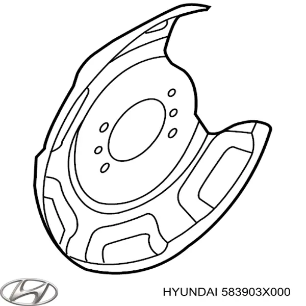 Protector de disco de freno trasero izquierdo Hyundai/Kia 583903X000 precio, desde 77,29 EUR