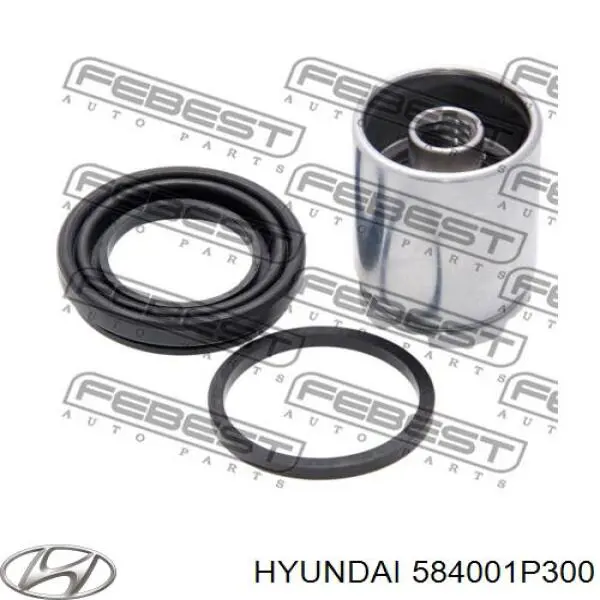 584001P300 Hyundai/Kia pinza de freno trasero derecho