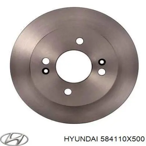 584110X500 Hyundai/Kia disco de freno trasero