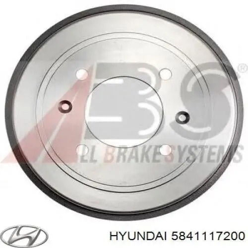 5841117200 Hyundai/Kia freno de tambor trasero