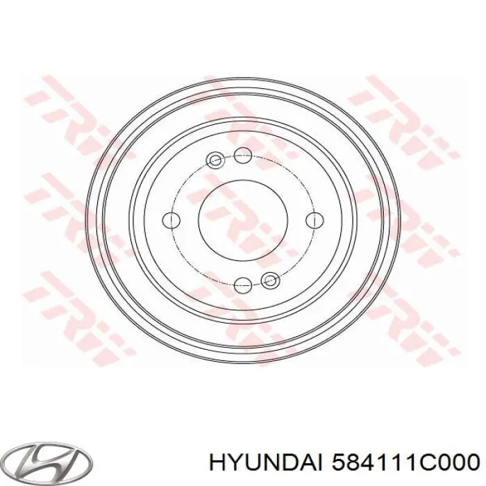 Comprar 584111C000 Hyundai/Kia Tambor de freno trasero