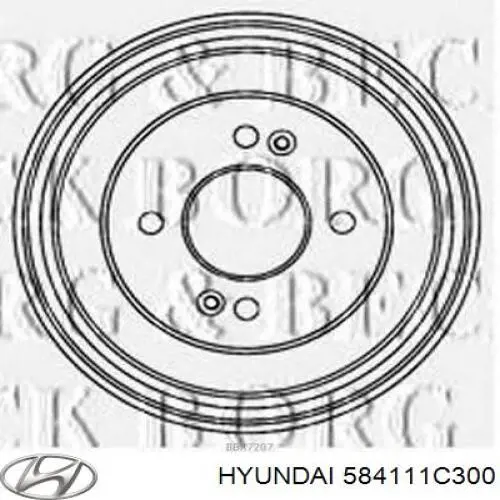 Comprar 584111C300 Hyundai/Kia Tambor de freno trasero