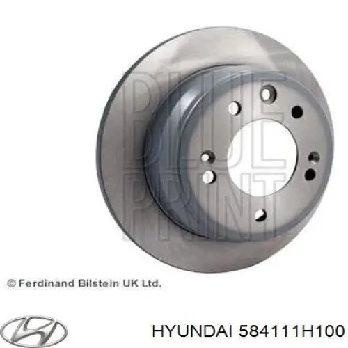 584111H100 Hyundai/Kia disco de freno trasero