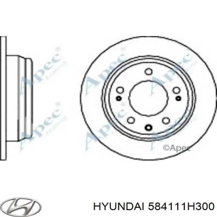 Disco de freno trasero Hyundai/Kia 584111H300 precio, desde 27,09 EUR