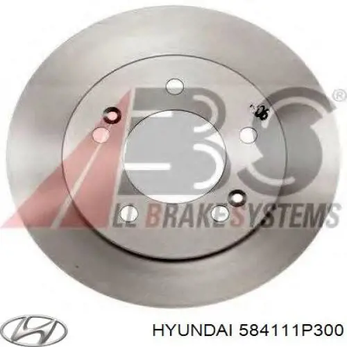 584111P300 Hyundai/Kia disco de freno trasero