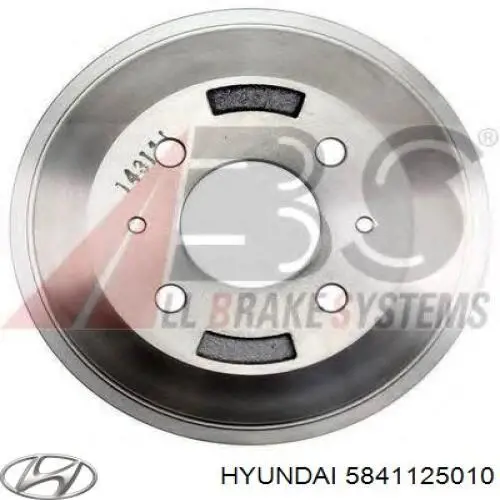 5841125010 Hyundai/Kia freno de tambor trasero