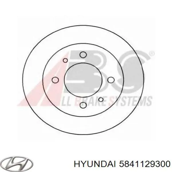 5841129300 Hyundai/Kia disco de freno trasero