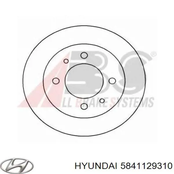 5841129310 Hyundai/Kia disco de freno trasero