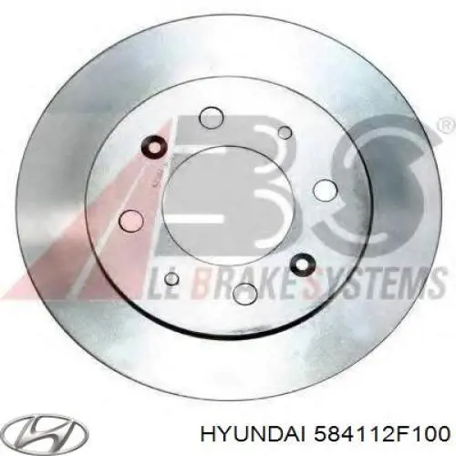 584112F100 Hyundai/Kia disco de freno trasero