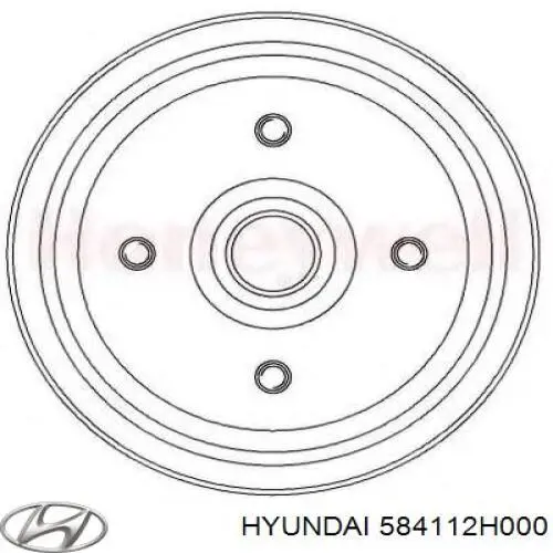 584112H000 Hyundai/Kia freno de tambor trasero