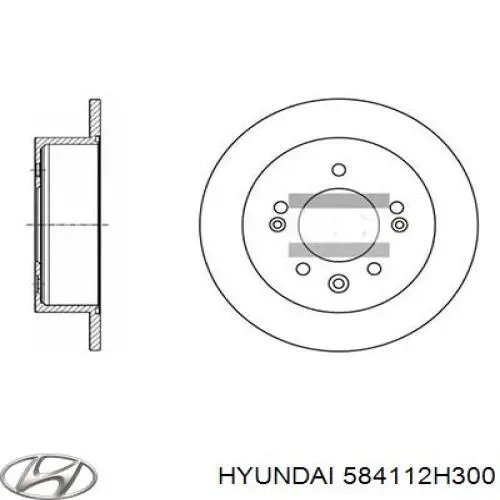 Frenos traseros Hyundai/Kia 584112H300