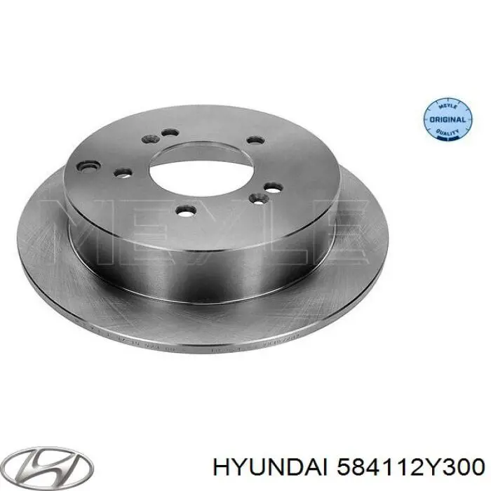 Disco de freno trasero 584112Y300 Hyundai/Kia