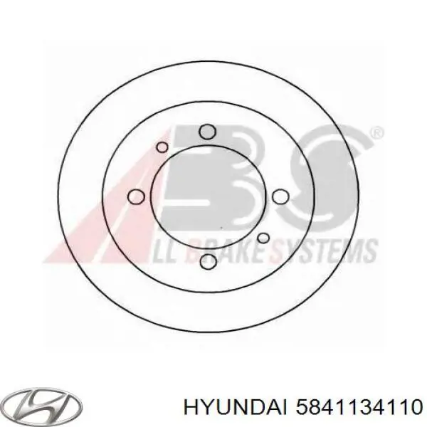 5841134110 Hyundai/Kia disco de freno trasero