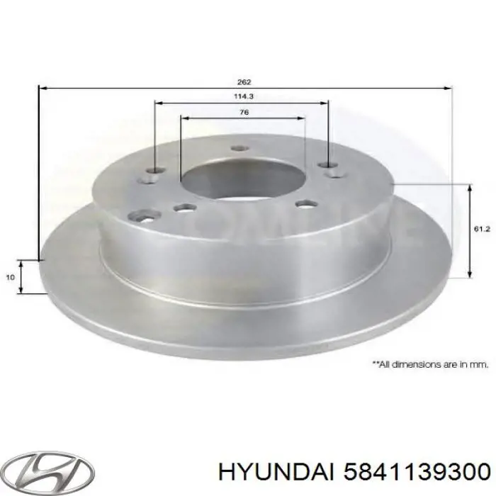 Frenos traseros Hyundai/Kia 5841139300